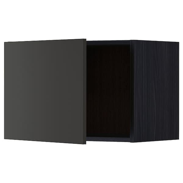 METOD - Wall cabinet, black/Nickebo matt anthracite, 60x40 cm - best price from Maltashopper.com 99498152