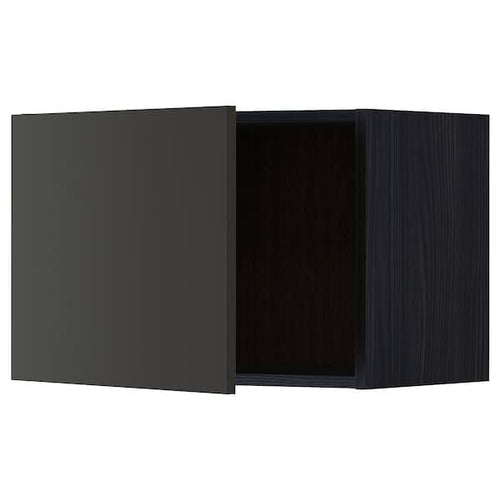 METOD - Wall cabinet, black/Nickebo matt anthracite, 60x40 cm