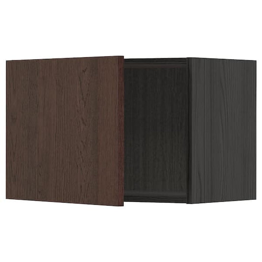 Ikea METOD - Wall cabinet, black/Sinarp brown, 60x40 cm