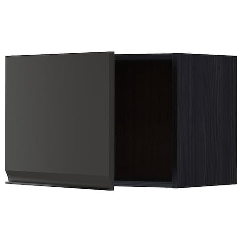 METOD - Wall cabinet, black/Upplöv matt anthracite, 60x40 cm