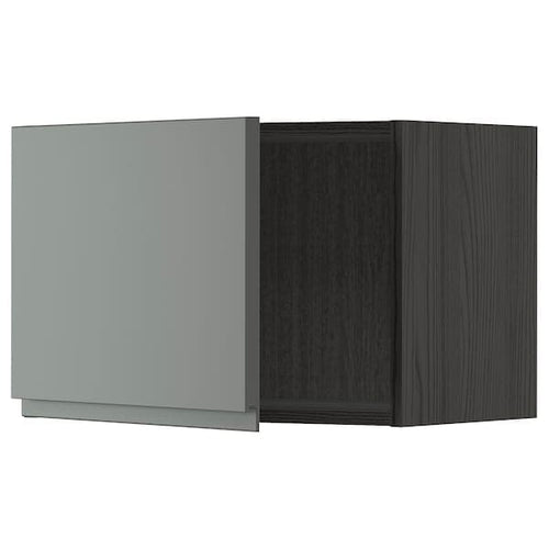 METOD - Wall cabinet, black/Voxtorp dark grey, 60x40 cm