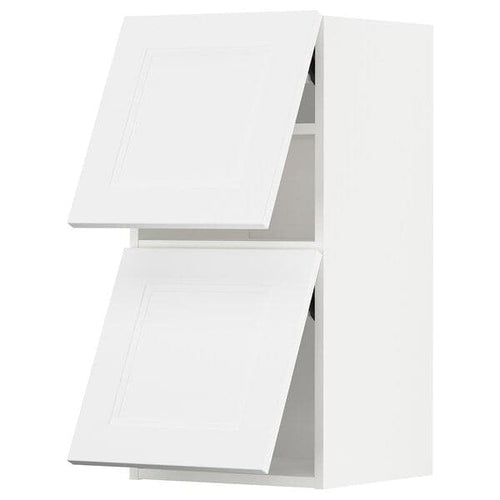 METOD - Wall cab horizo 2 doors w push-open, white/Axstad matt white, 40x80 cm