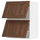 METOD wall cab horizo 2 doors w push-open, white Enköping/brown walnut effect, 60x80 cm