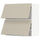METOD wall cab horizo 2 doors w push-open, white/Havstorp beige, 80x80 cm