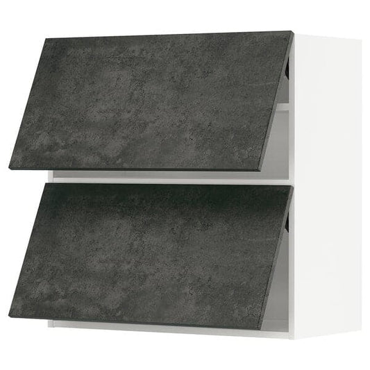 METOD - Horizontal wall unit 2 doors press opening, 80x80 cm - best price from Maltashopper.com 59414970