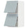 METOD wall cab horizo 2 doors w push-open, white/Kallarp light grey-blue, 40.0x80.0x38.6 cm