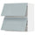 METOD wall cab horizo 2 doors w push-open, white/Kallarp light grey-blue, 80.0x80.0x38.6 cm