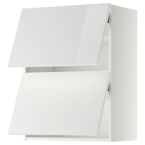 METOD wall cab horizo 2 doors w push-open, white/Ringhult white, 60x80 cm