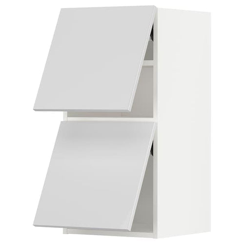 METOD wall cab horizo 2 doors w push-open, white/Ringhult white, 40x80 cm