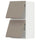 METOD wall cab horizo 2 doors w push-open, white/Upplöv matt dark beige, 40x80 cm