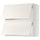METOD wall cab horizo 2 doors w push-open, white/Veddinge white, 80x80 cm