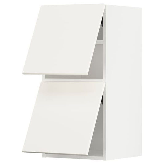 Ikea METOD - Wall cab horizo 2 doors w push-open, white/Veddinge white , 40x80 cm