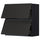 METOD wall cab horizo 2 doors w push-open, black/Nickebo matt anthracite, 80.0x80.0x38.6 cm