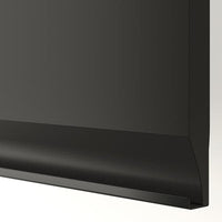 METOD - Wall cab horizo 2 doors w push-open, black/Upplöv matt anthracite, 40x80 cm - best price from Maltashopper.com 09495577