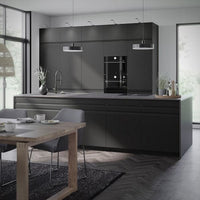 METOD - Wall cab horizo 2 doors w push-open, black/Upplöv matt anthracite, 80x80 cm - best price from Maltashopper.com 09495445