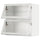 METOD - Wall cab horiz 2 gls drs w push-op, white/Hejsta white clear glass, 80x80 cm