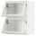 METOD - Wall cab horiz 2 gls drs w push-op, white/Hejsta white clear glass, 60x80 cm