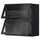 METOD wall cab horiz 2 gls drs w push-op, black/Hejsta anthracite reeded glass, 80x80 cm