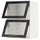 METOD - METOD Wall cab horizontal w 2 glass doors, white/Hejsta anthracite reeded glass, 60x80 cm