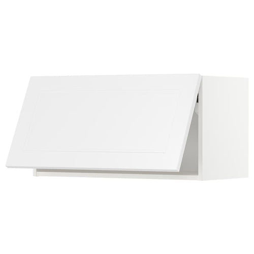 METOD - Wall cabinet horizontal w push-open, white/Axstad matt white, 80x40 cm