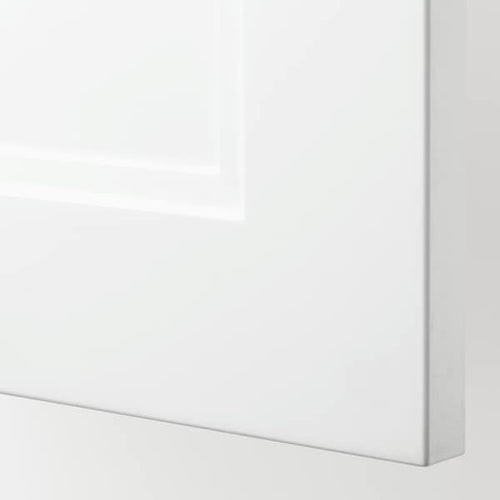 METOD - Wall cabinet horizontal w push-open, white/Axstad matt white, 40x40 cm