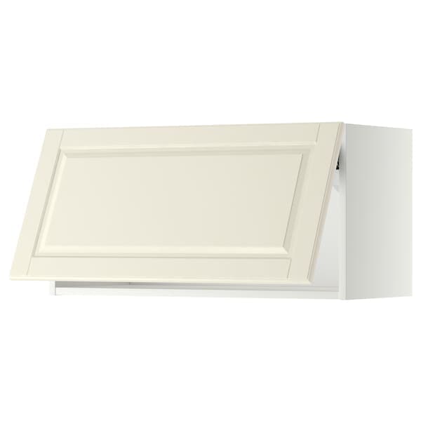 METOD - Wall cabinet horizontal w push-open, white/Bodbyn off-white, 80x40 cm