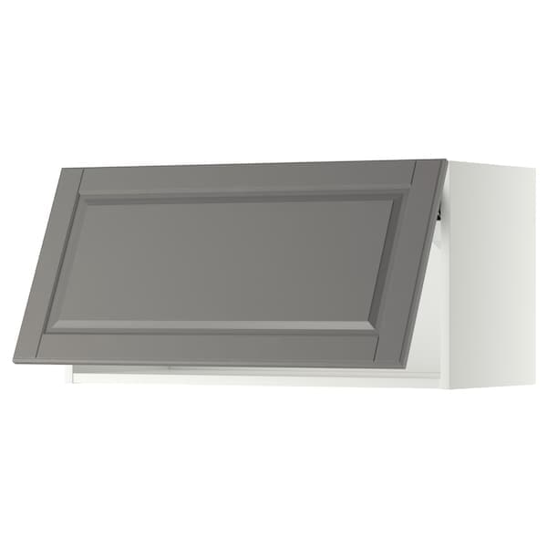 Ikea METOD - Wall cabinet horizontal w push-open, white/Bodbyn grey, 80x40 cm