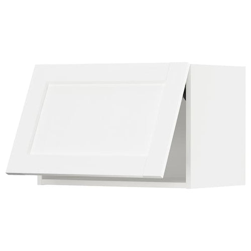 METOD - Wall cabinet horizontal w push-open, white Enköping/white wood effect, 60x40 cm