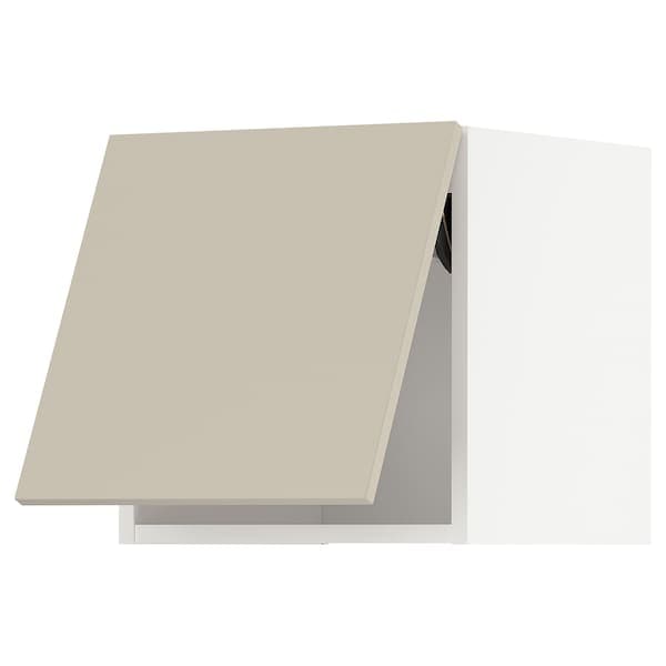 Ikea METOD - Wall cabinet horizontal w push-open, white/Havstorp beige, 40x40 cm