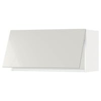 METOD - Wall cabinet horizontal w push-open, white/Ringhult light grey, 80x40 cm - best price from Maltashopper.com 89394466