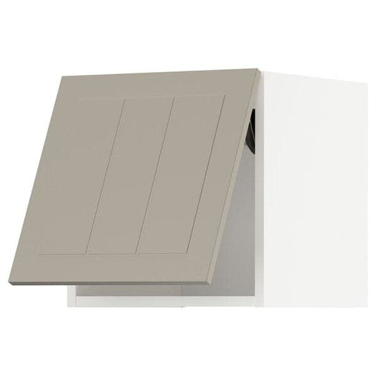 METOD - Wall cabinet horizontal w push-open, white/Stensund beige, 40x40 cm - best price from Maltashopper.com 09407774
