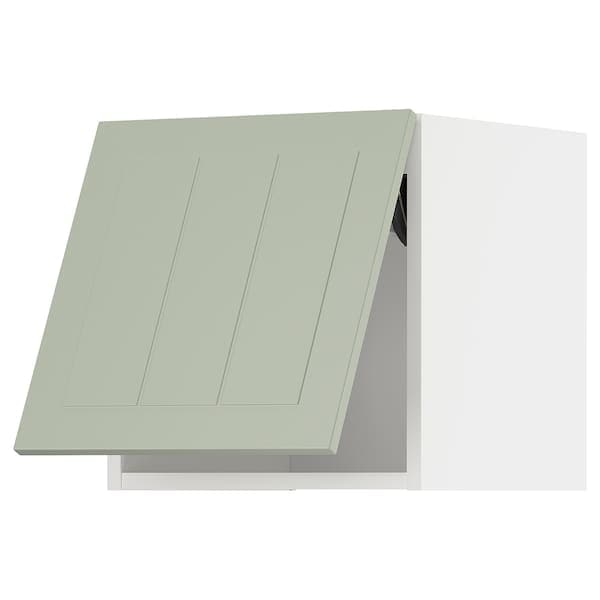 METOD - Wall cabinet horizontal w push-open, white/Stensund light green, 40x40 cm - best price from Maltashopper.com 69486787