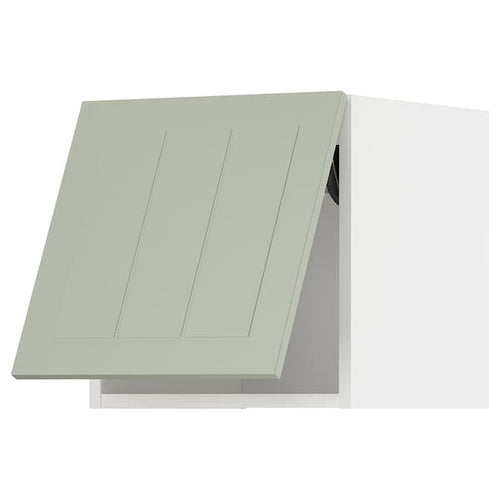 METOD - Wall cabinet horizontal w push-open, white/Stensund light green, 40x40 cm