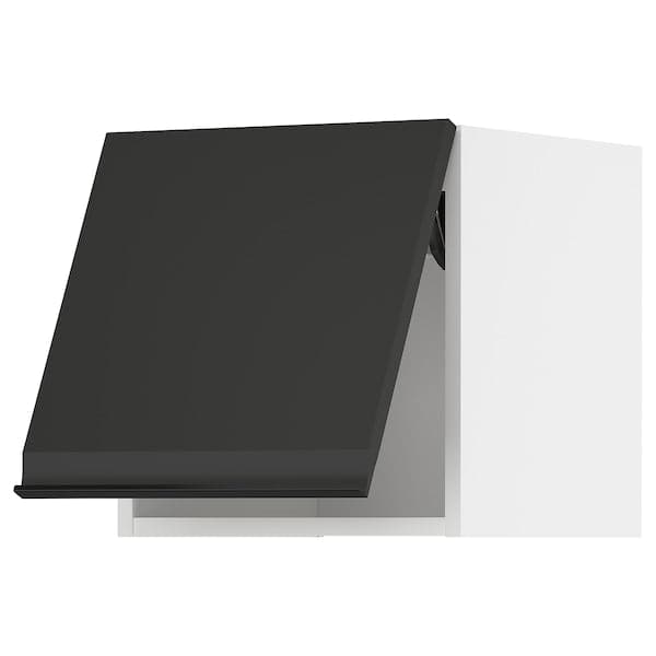 Ikea METOD - Wall cabinet horizontal w push-open, white/Upplöv matt anthracite , 40x40 cm