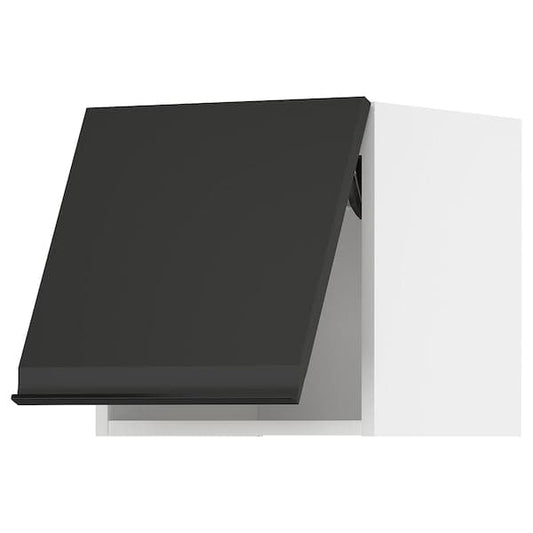 Ikea METOD - Wall cabinet horizontal w push-open, white/Upplöv matt anthracite , 40x40 cm