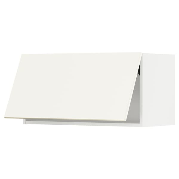Ikea METOD - Wall cabinet horizontal w push-open, white/Vallstena white, 80x40 cm