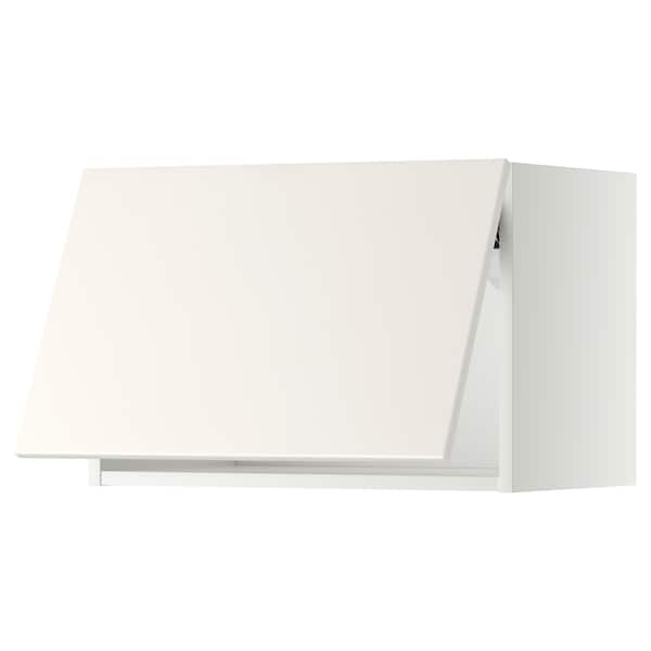 Ikea METOD - Wall cabinet horizontal w push-open, white/Veddinge white, 60x40 cm