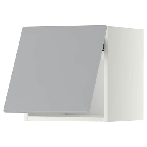 METOD - Wall cabinet horizontal w push-open, white/Veddinge grey, 40x40 cm