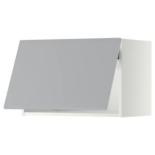 METOD - Wall cabinet horizontal w push-open, white/Veddinge grey, 60x40 cm