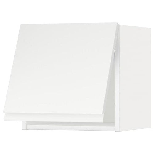 METOD - Wall cabinet horizontal w push-open, white/Voxtorp matt white, 40x40 cm