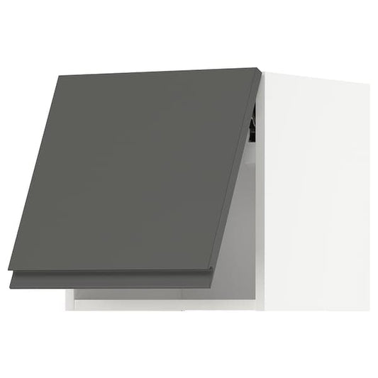 Ikea METOD - Wall cabinet horizontal w push-open, white/Voxtorp dark grey, 40x40 cm