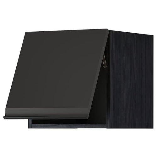 METOD - Wall cabinet horizontal w push-open, black/Upplöv matt anthracite, 40x40 cm