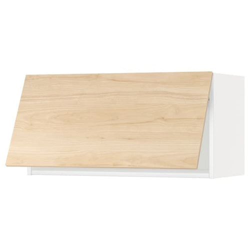 METOD - Wall cabinet horizontal, white/Askersund light ash effect, 80x40 cm