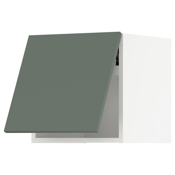 METOD - Wall cabinet horizontal, white/Bodarp grey-green, 40x40 cm