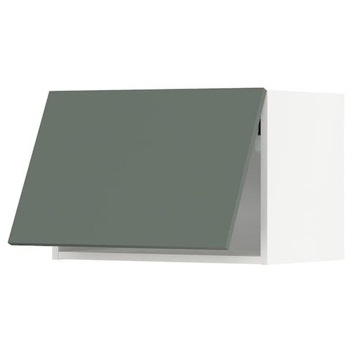 METOD - Wall cabinet horizontal, white/Bodarp grey-green, 60x40 cm