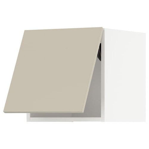 METOD - Wall cabinet horizontal, white/Havstorp beige, 40x40 cm