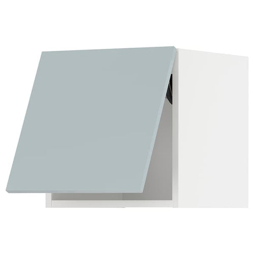 METOD - Wall cabinet horizontal, white/Kallarp light grey-blue, 40x40 cm