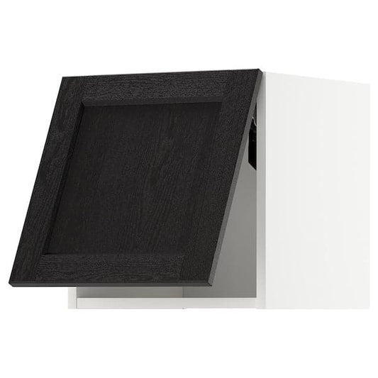 Ikea METOD - Wall cabinet horizontal, white/Lerhyttan black stained , 40x40 cm