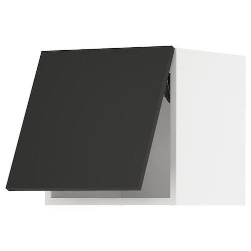 METOD - Wall cabinet horizontal, white/Nickebo matt anthracite, 40x40 cm