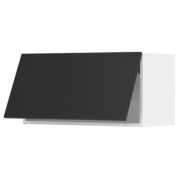 Ikea METOD - Wall cabinet horizontal, white/Nickebo matt anthracite , 80x40 cm